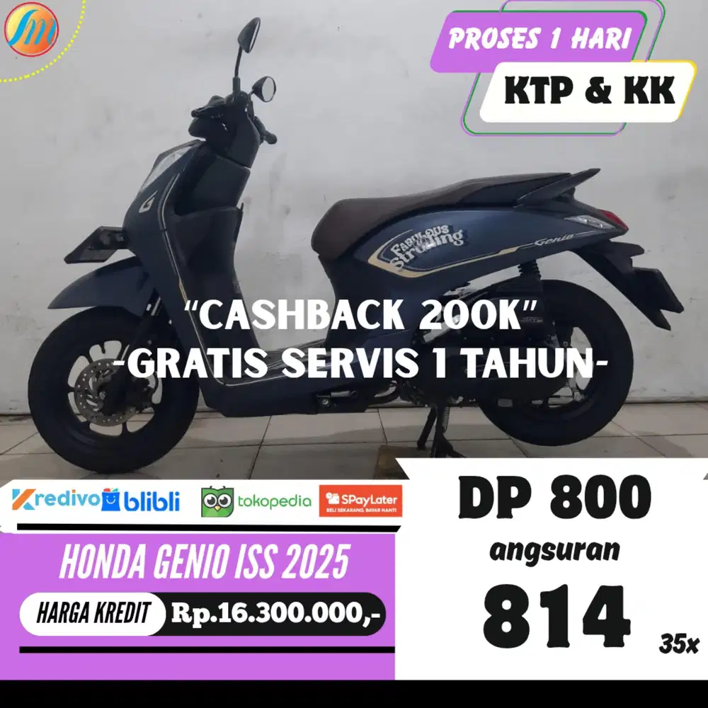 HONDA GENIO ISS 2025 KREDIT DP 800RB ANGSURAN SANGAT RINGAN BERGARANSI