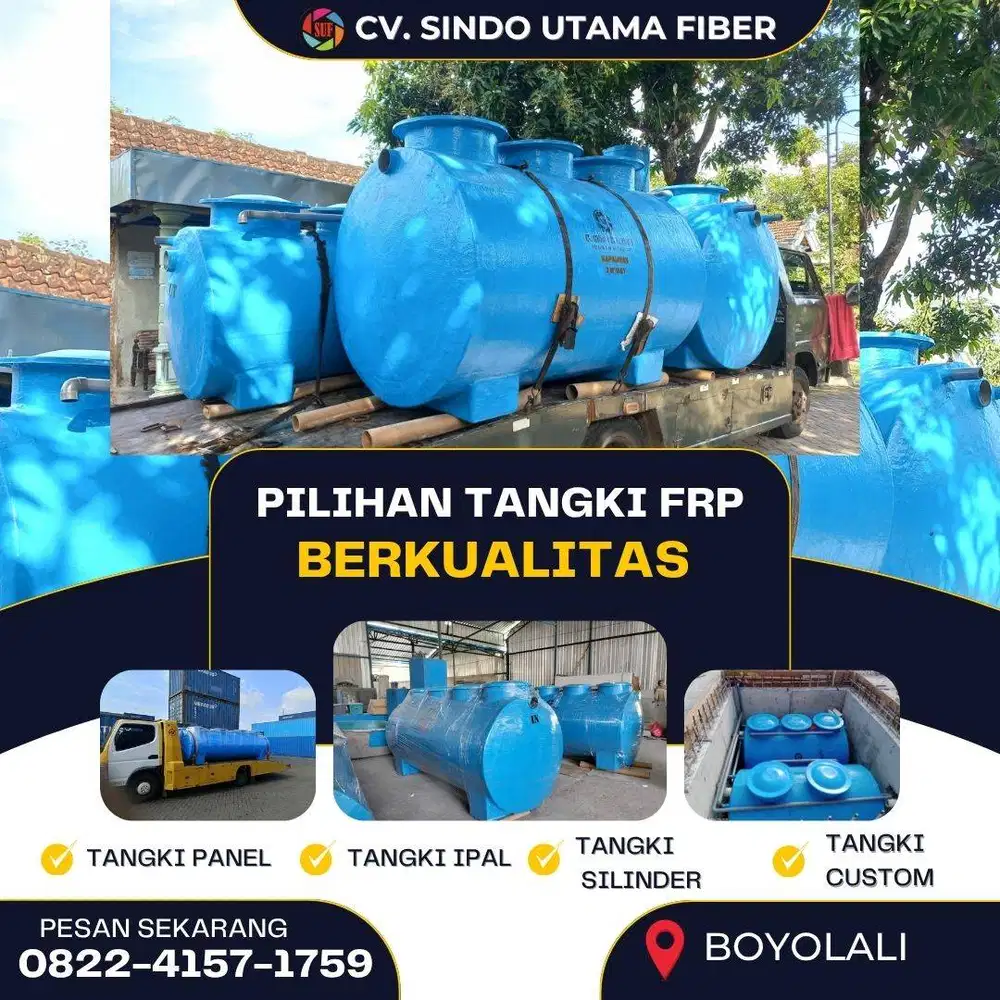 Tangki IPAL 1500 Liter Fiberglass Kuat & Awet -Boyolali