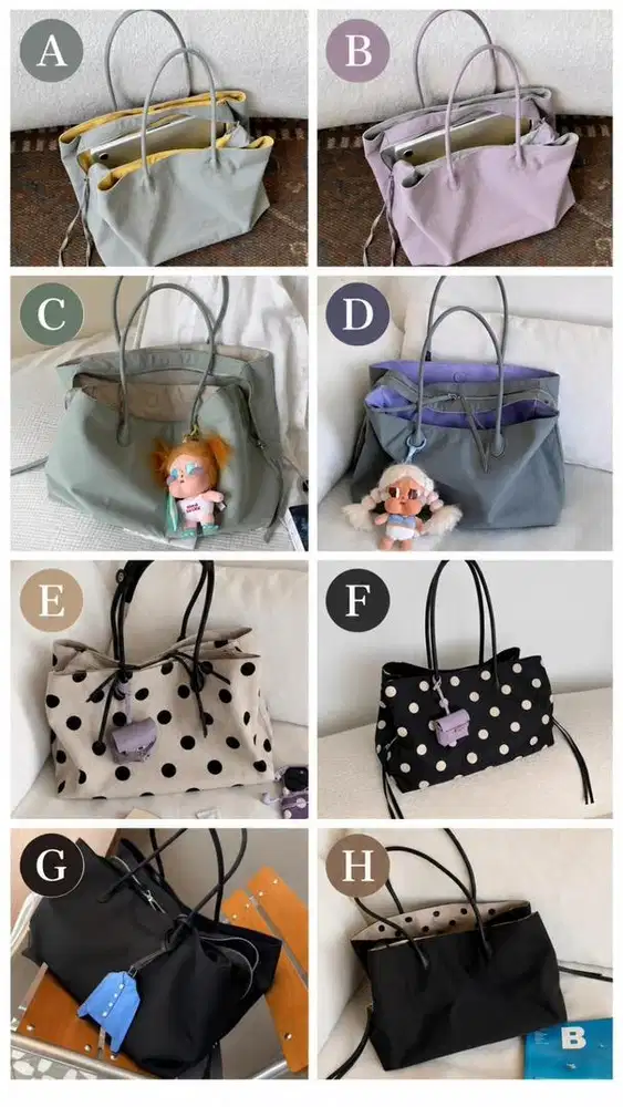Tote bag hitam ready baru