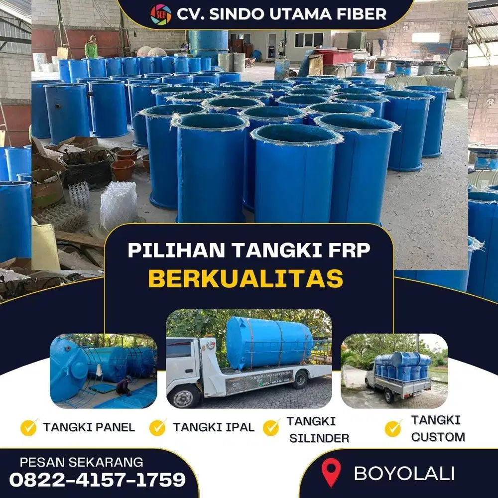 Tangki Silinder Fiberglass 1000–5000 Liter Ready Produksi -Boyolali