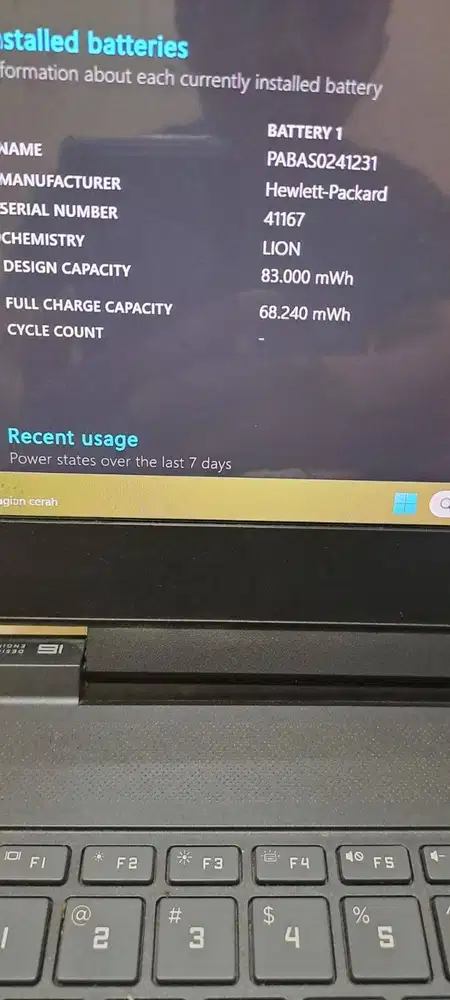 Dijual HP Victus 16  Murah aja , Kondisi 95% gacor 19,5 Nego tipis