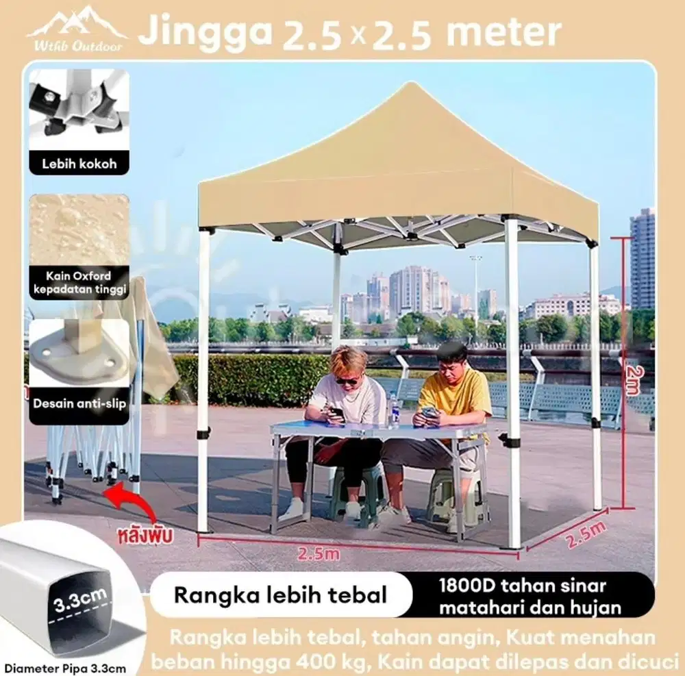 tenda lipat estetik