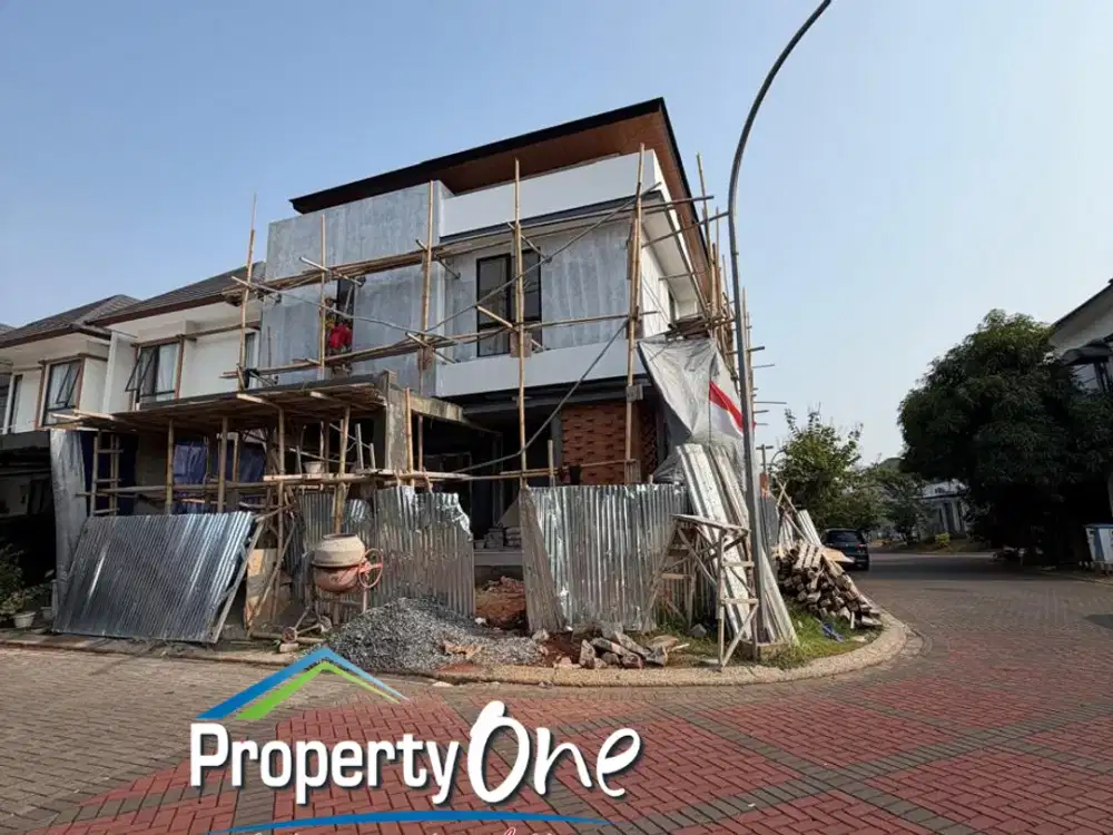 Jual Rumah Hook di Kireina Park BSD City, 2 Lantai, Bangunan On Progress, Dekat Taman, Swimming Pool & Jalan Boulevard