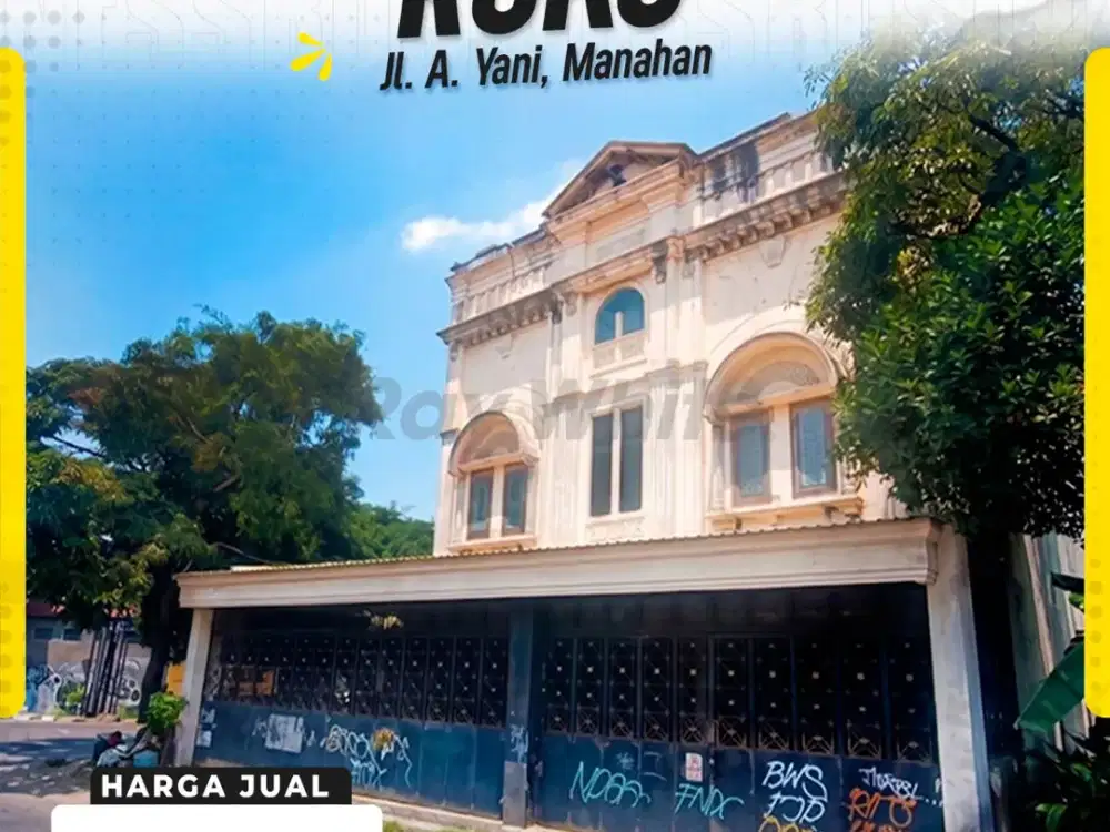 Dijual / Sewa Ruko 3Lantai strategis di JL A Yani Manahan banjarsari Solo 6,5M