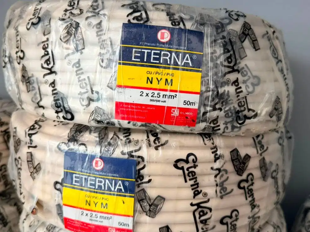 KABEL ETERNA 2x2,5 NYM Kabel Lidi/Kawat/Tunggal SNI Standar PLN 50m