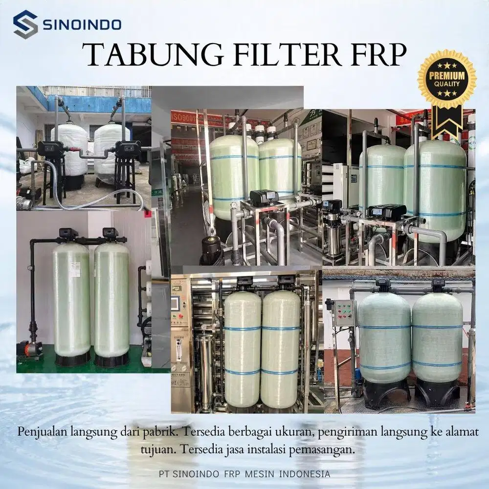 PAKET TABUNG FILTER AIR FRP (TABUNG, HEAD 3 WAY VALVE, STRAINER)
