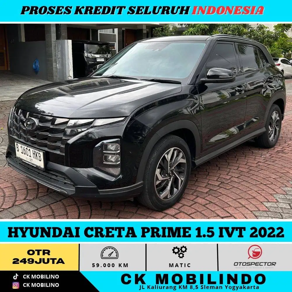 HYUNDAI CRETA PRIME 1.5 IVT 2022 HITAM PEMAKAIAN 2023 TOP KONDISI