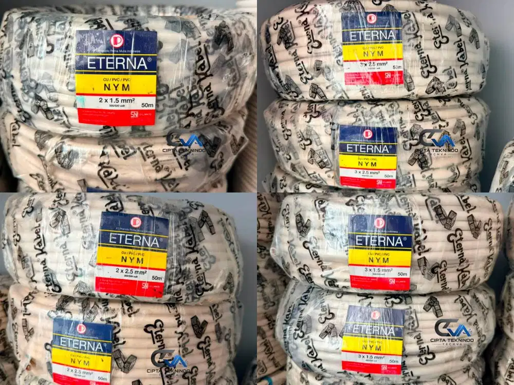 KABEL ETERNA 3x2,5 NYM Kabel Lidi/Kawat/Tunggal SNI Standar PLN 50m