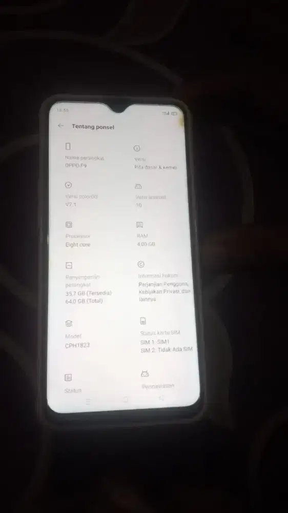 Jual hp Oppo f9