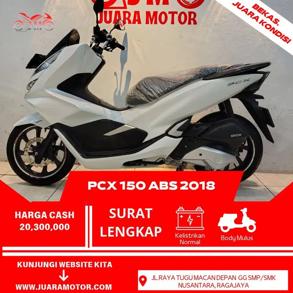 HONDA PCX 150 ABS 2018 SURAT LENGKAP MESIN HALUS SIAP PAKAI