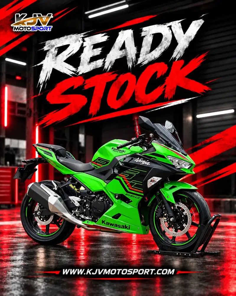 KAWASAKI NEW NINJA 250 FI ABS KEYLESS KRT 2024 KM 1K PAJAK PANJANG