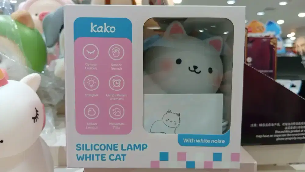 Kako Silicone Lamp White Cat — Lampu Tidur Kucing dengan White Noise