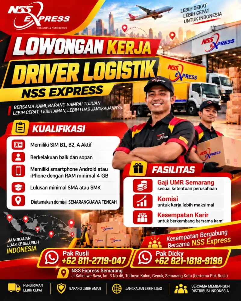 DIBUTUHKAN SEGERA DRIVER EXPRESS LOGISTIK