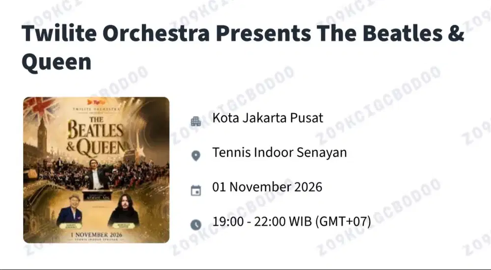 Tiket Konser Twilite Orchestra