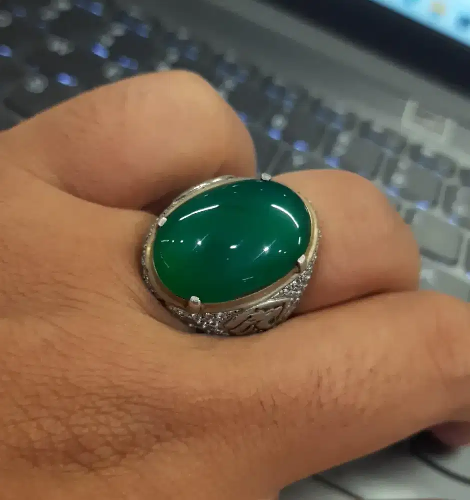 Bacan Kristal Ring Perak