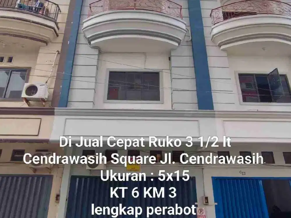 Di Jual Ruko 3,5 lt, Jl.Cendrawasih( Cendrawasih Square)