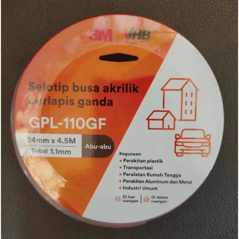3M GPL110GF VHB Tape 12mm x 4,5M Double Tape Selotip Busa Universal