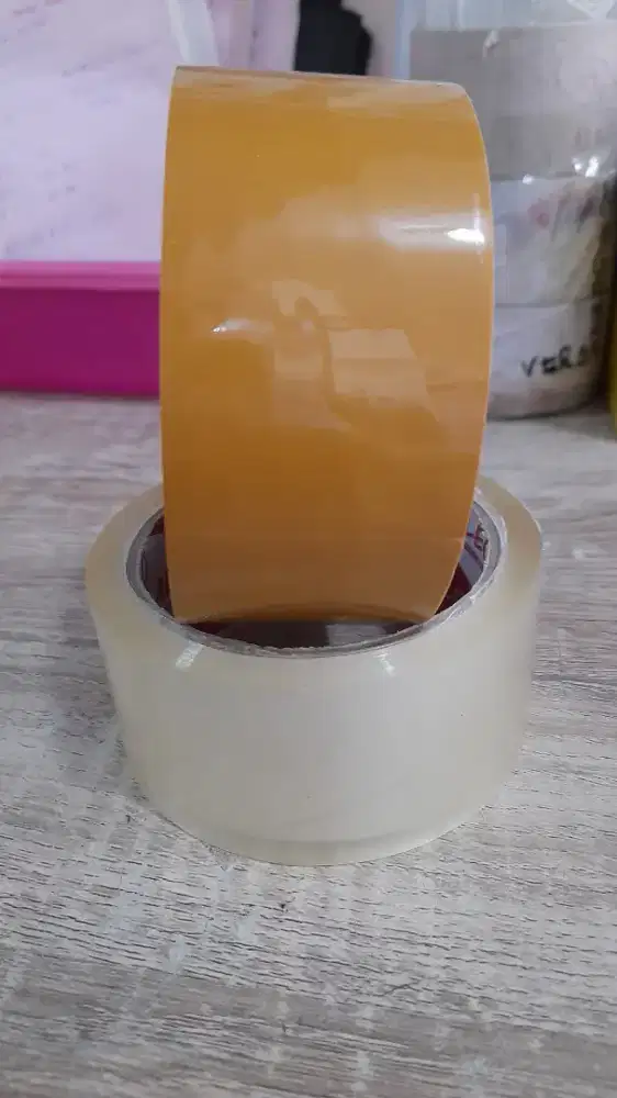 Lakban Bening / Coklat (Ukuran 2 Inch / Lebar +- 3 jari)