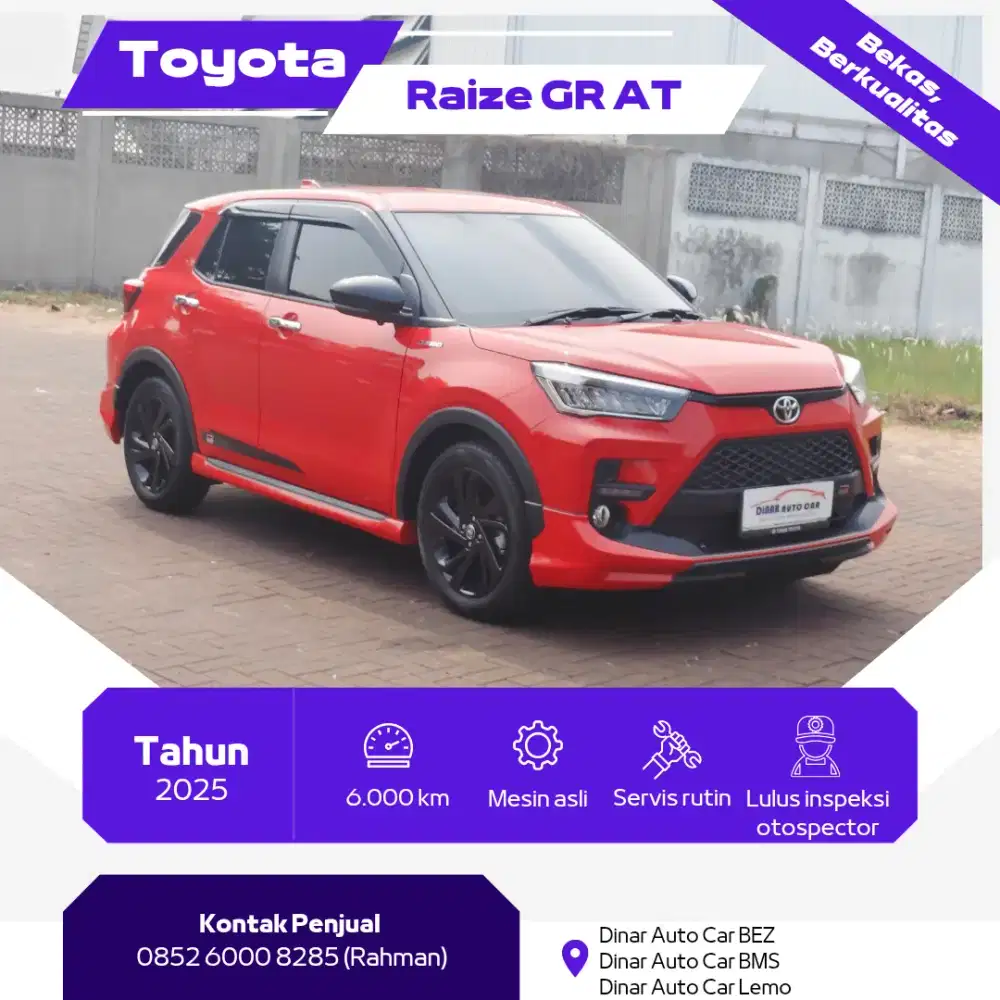 Toyota Raize 1.0 GR Sport tahun 2025