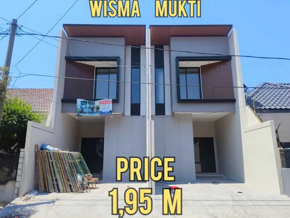 BARU GRESS RUMAH WISMA MUKTI MINIMALIS MODERN. DEKAT ITS, ITATS, MERR, UNAIR, KLAMPIS, KERTAJAYA, DHARMAHUSADA, SEMOLOWARU, NGINDEN, MANYAR, Dll