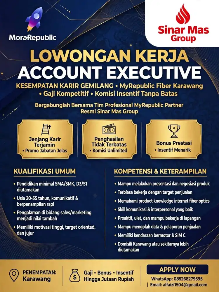 LOWONGAN KERJA - ACCOUNT EXECUTIVE
