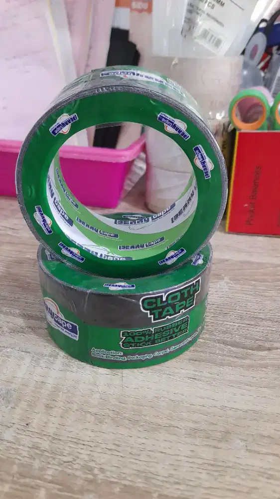 Lakban Hitam Kain 46mm / Cloth Tape Super Rekat & Kuat