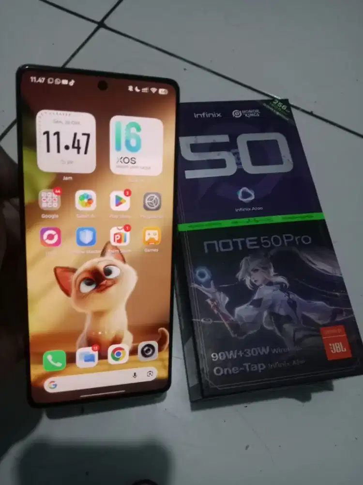 Infinix note 50 Pro 8/256 nfc fullset nominus charger ORI 90 wat cakep