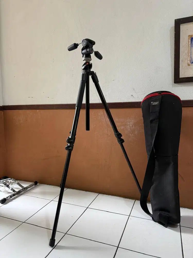 Tripod Manfrotto 055xprob + Head 804rc2 Tas Mbag80PN