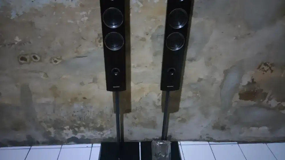 2 Speaker Pasif Tower Sharp HT CN 1203 & 5 Kabel speaker home teather