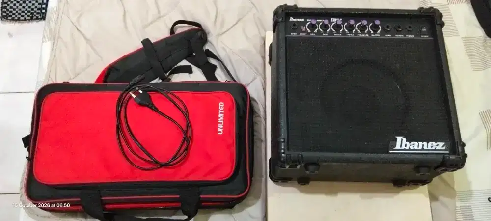 Jual: set stompbox+p.supply+tas+ampli gitar elektrik