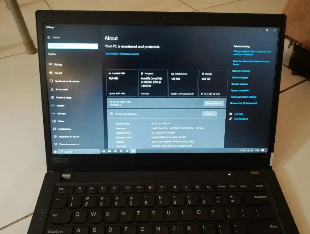 Thinkpad T480/T4