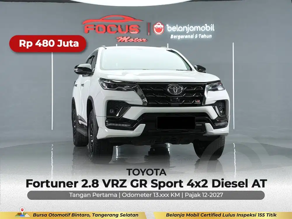 [ GARANSI 5THN KM LOW ] Toyota Fortuner 2.8 VRZ GR 4x2 2023/2024/2025