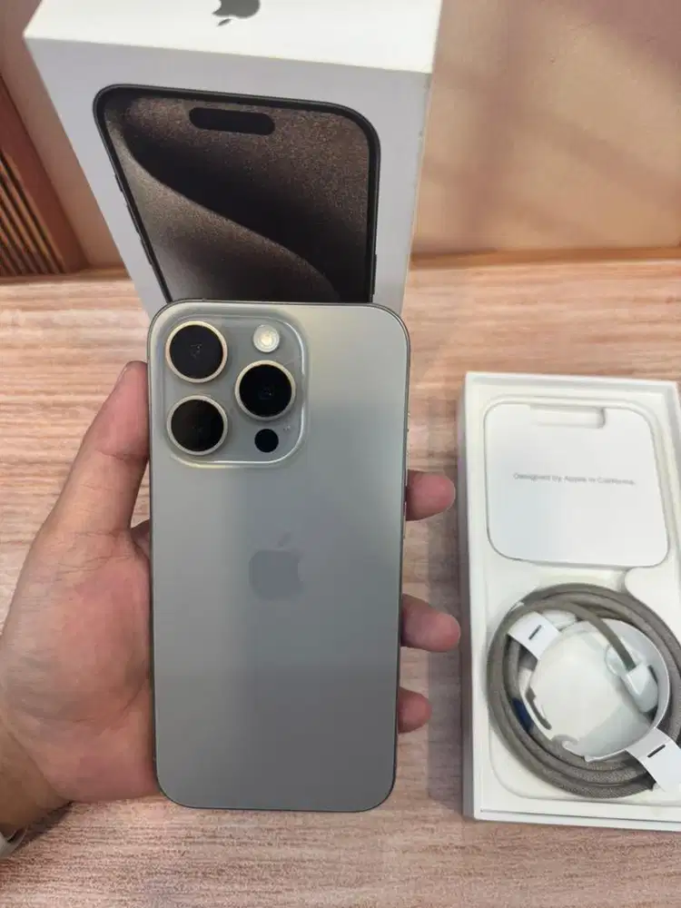 iPhone 15 Pro 128GB Natural T Ex iBox lengkap ori