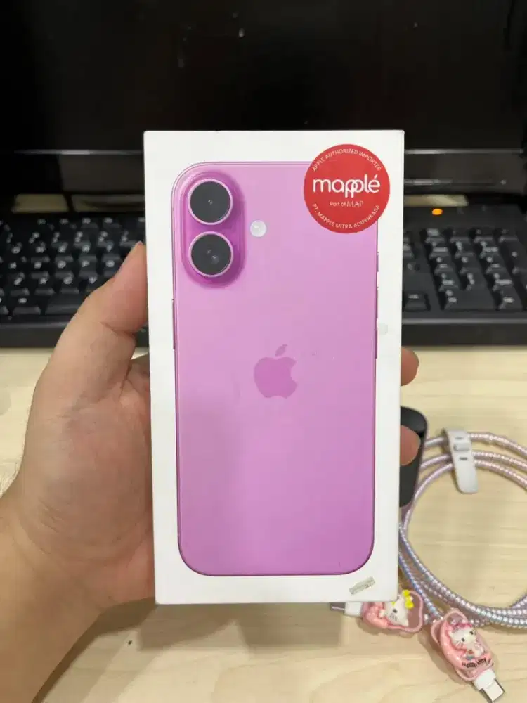 iPhone 16 128GB - Warna Pink - Resmi Indonesia - Mulus Dijamin 100%