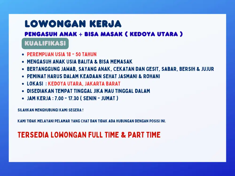 PENGASUH ANAK BALITA
