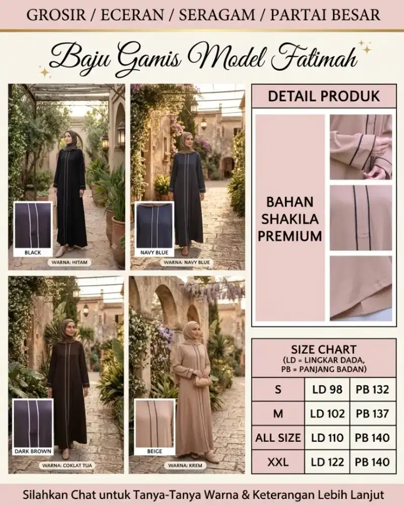 Gamis Muslim Grosir/eceran/seragam