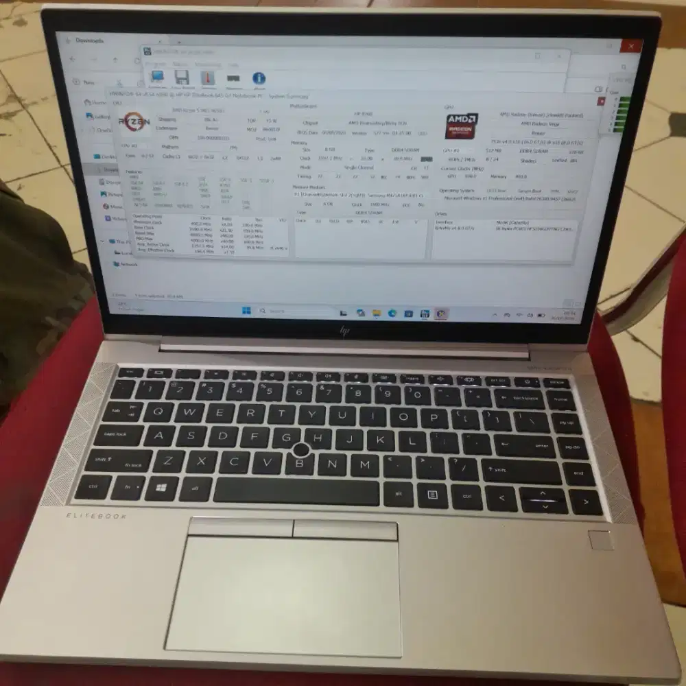 HP elitebook 845 G7 AMD Ryzen 5 Pro 4650U RAM 8GB SSD 256GB Normal