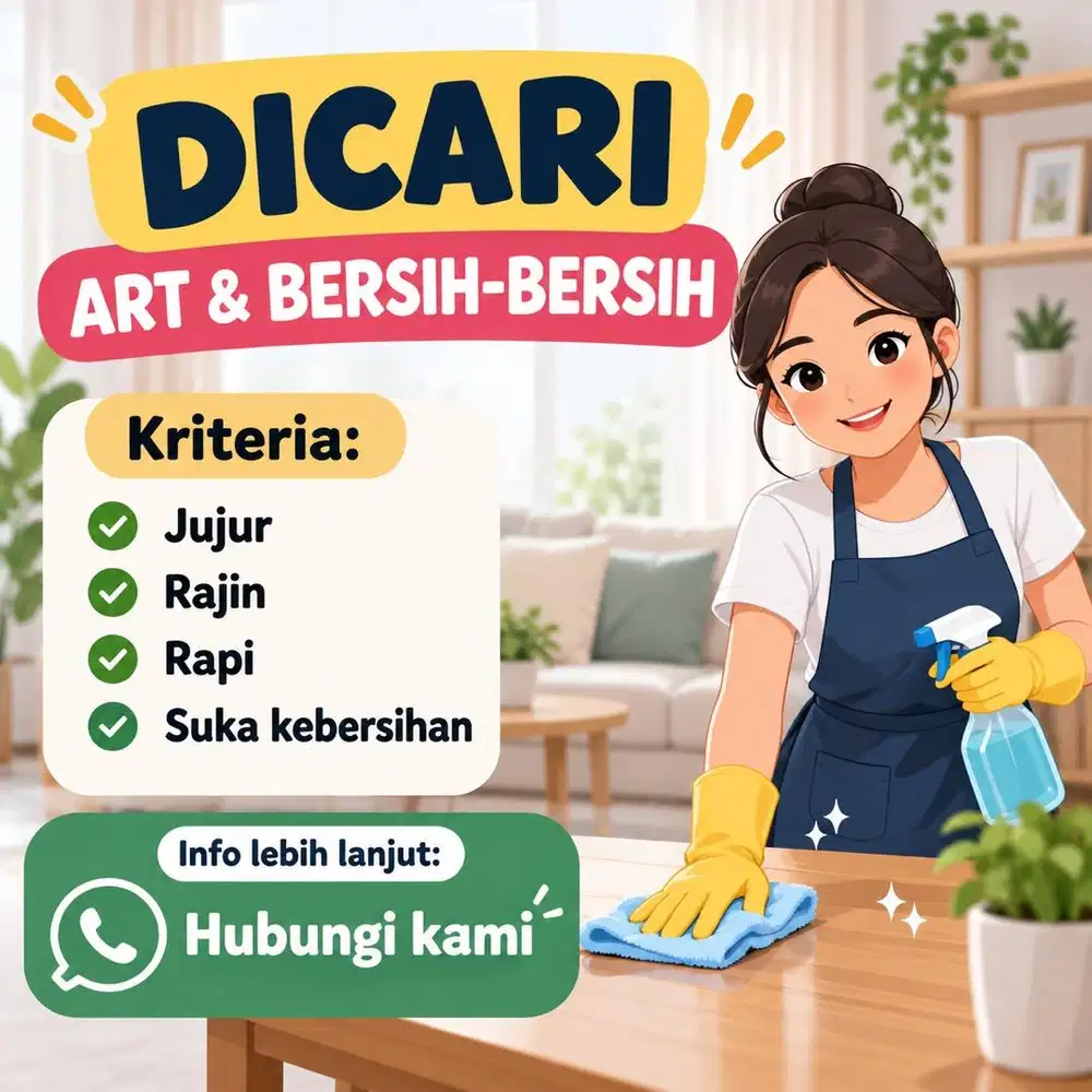 Asisten Rumah Tangga (ART) - Bersih & Masak