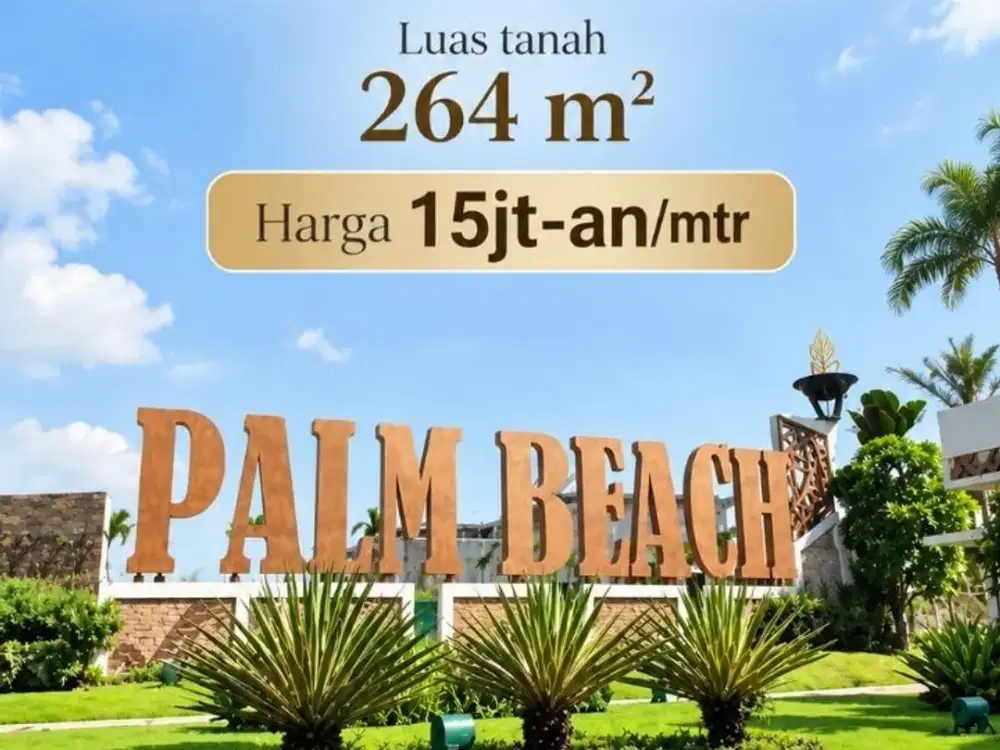 Dijual tanah palm beach bahama pakuwon city