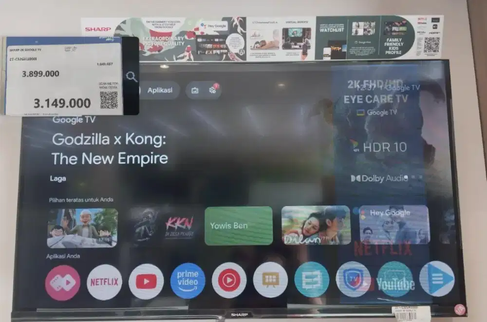 TV Sharp Google TV 2K 32Inch