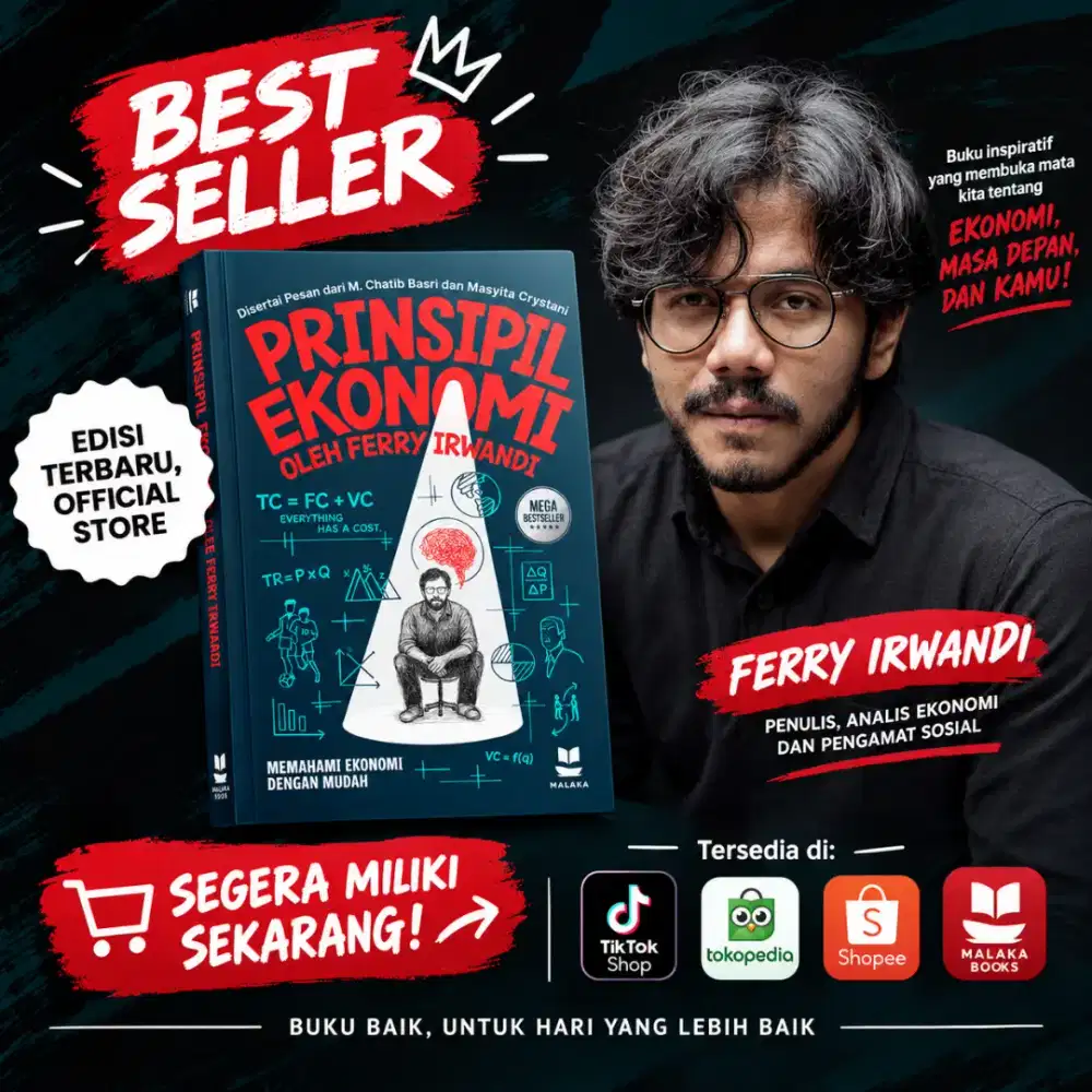 ORIGINAL! Buku Prinsipil Ekonomi oleh Ferry Irwandi Edisi Terbaru