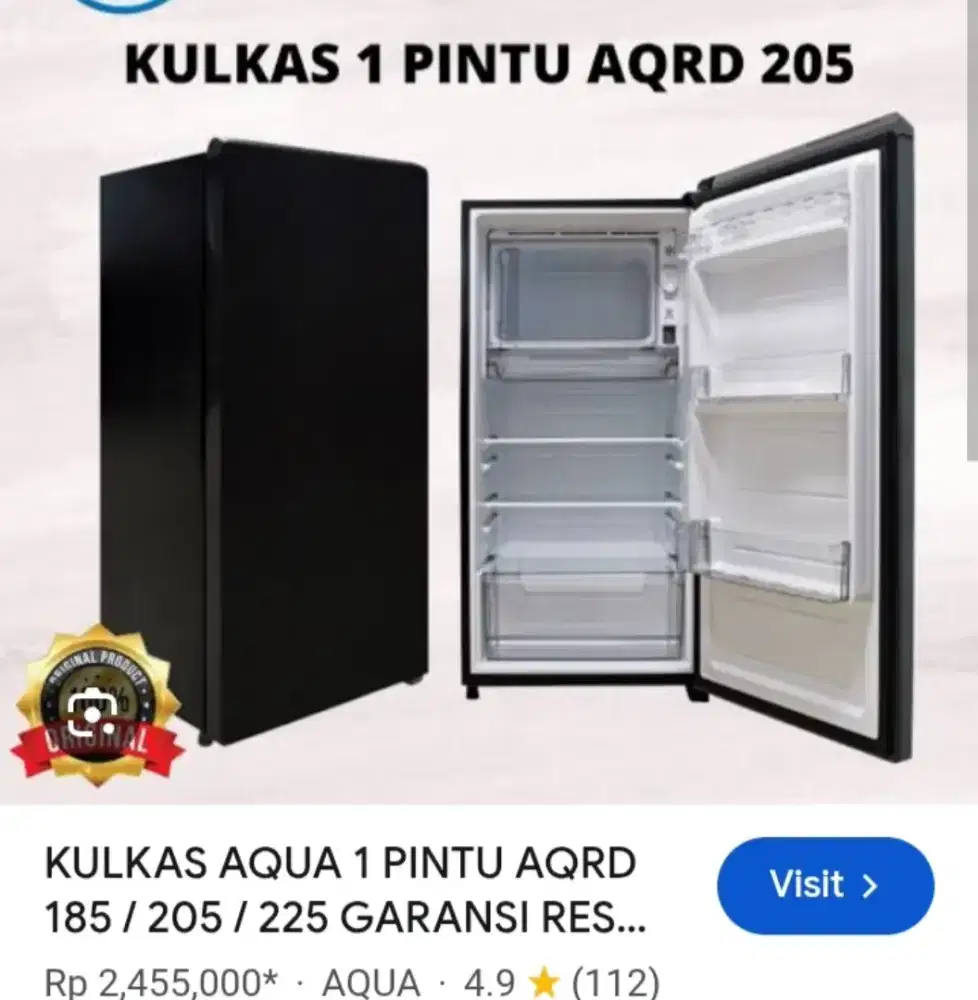 Jual kulkas 1 pintu