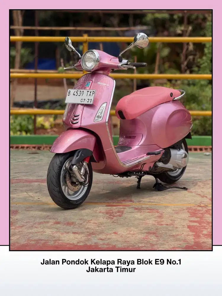 TERMURAH PIAGGIO VESPA PRIMAVERA 150 3V IE TAHUN 2014 WARNA PINK ROSE