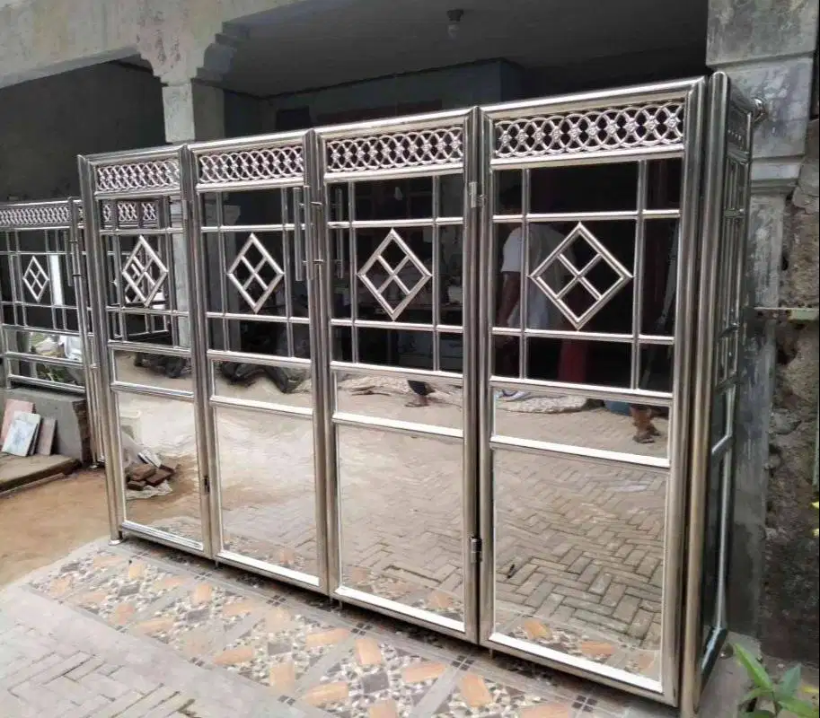 Pintu pagar rumah stainless stel
