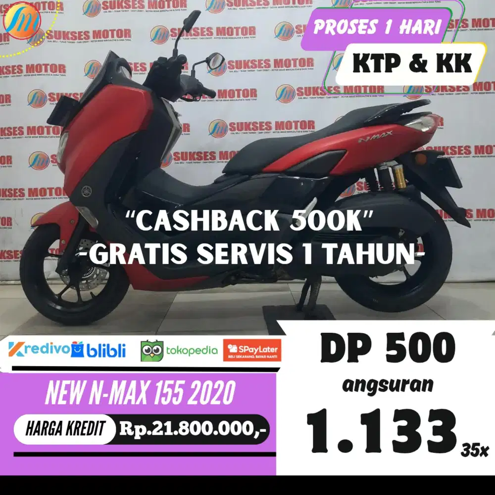 YAMAHA NEW NMAX 2020 KREDIT DP 500RB ANGSURAN SANGAT RENDAH BERGARANSI
