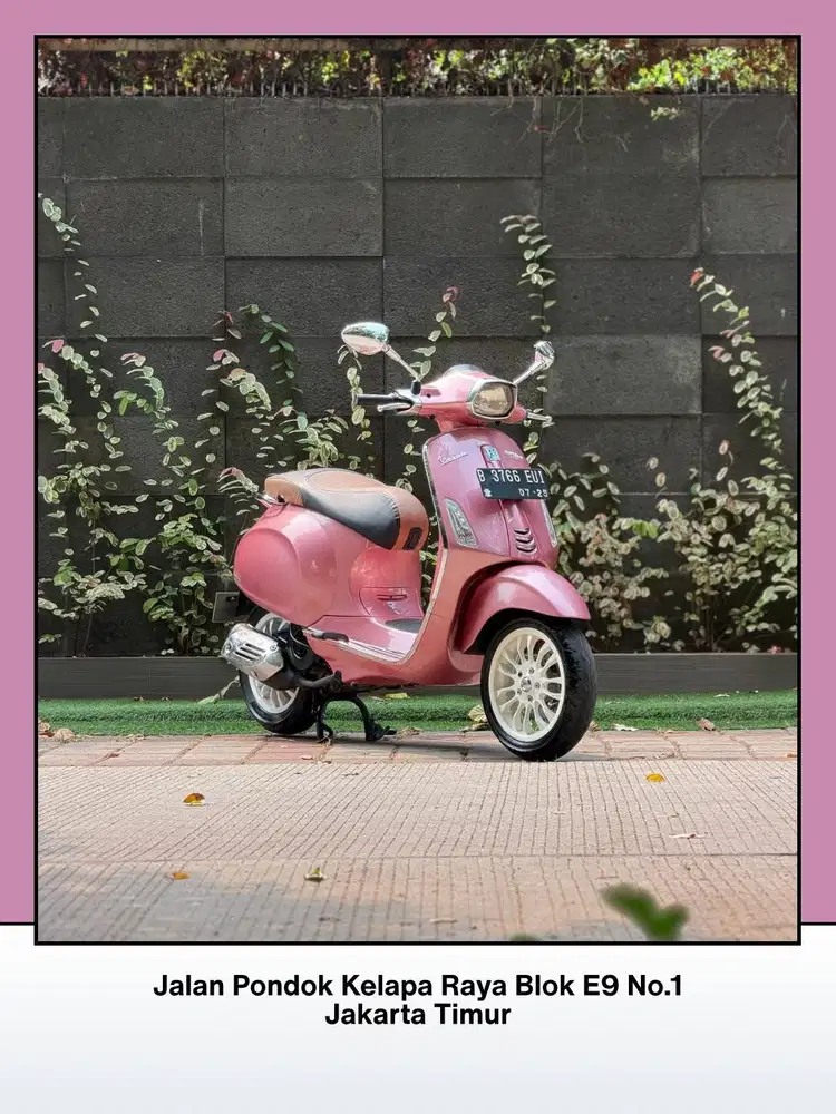 TERMURAH PIAGGIO VESPA SPRINT 150 3V IE TAHUN 2014 WARNA PINK ROSE