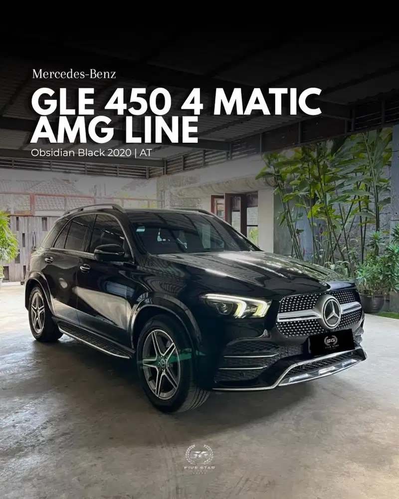 DP 267 JT! MERCEDES- BENZ GLE 450 3.0 AMG LINE 4MATIC 2020 AWD BLACK
