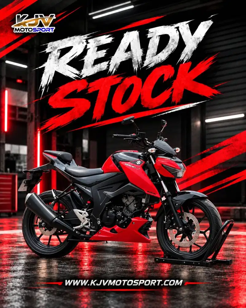 SUZUKI GSX 150S 2017 MERAH HITAM KM LOW PAJAK PANJANG TINGGAL JALAN