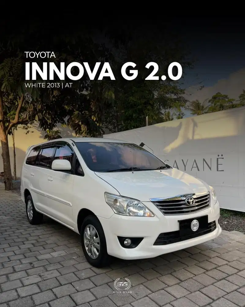 DP 35 JT! TOYOTA KIJANG INNOVA 2.0 G 2013 AT WHITE
