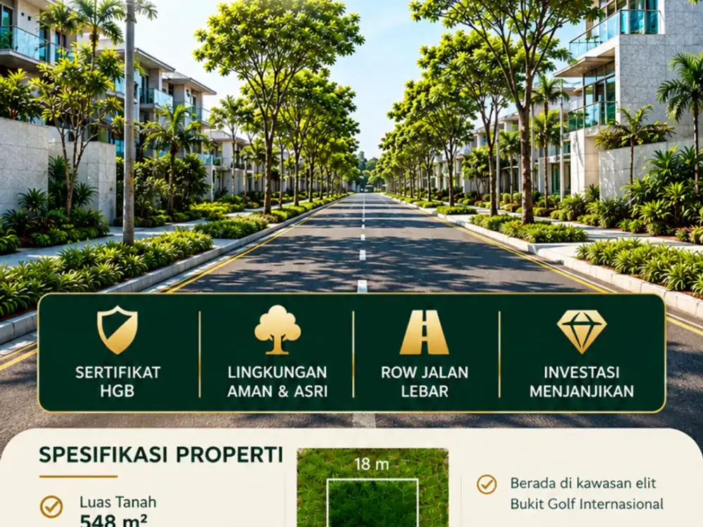 DIJUAL KAVLING RAYA WATERFRONT CITRALAND